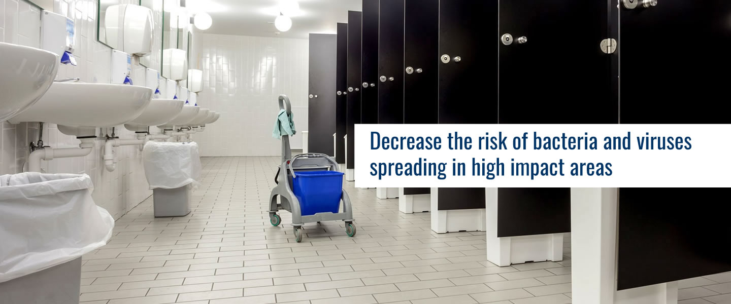 Sanitising public bathrooms and shopping centres